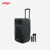 Konzert 15 Inch PANALO 15 5500W Portable Trolley Speaker w/ USB/SD/BT & 2 Wireless Mic